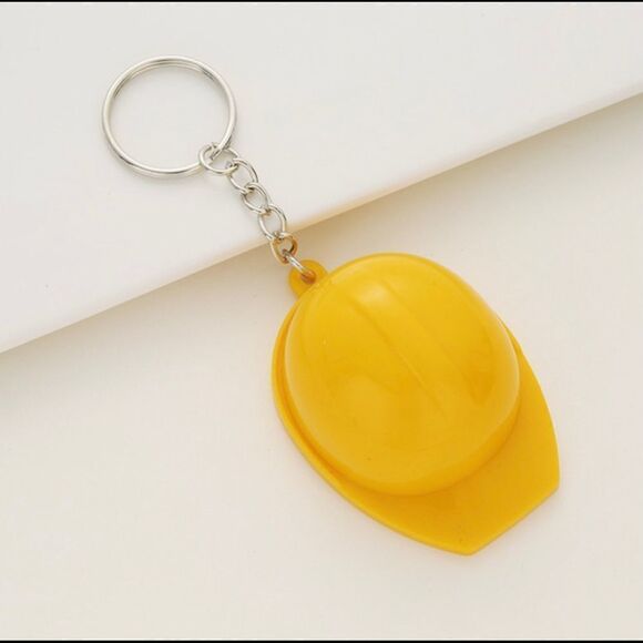 Hard Hat Keychain Bottle Opener-Yellow - Picture 1 of 2